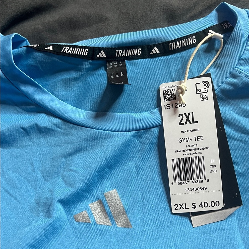 Adidas Men's Light Blue Training Tee